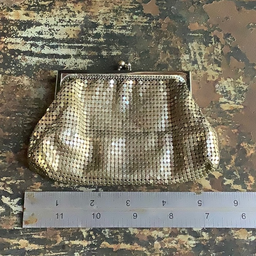 Vintage Silver Mesh Small Purse Wallet Never Used 50/60s - Picture 4 of 6